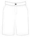 Short en seersucker à rayures bengales rose rouge et blanches