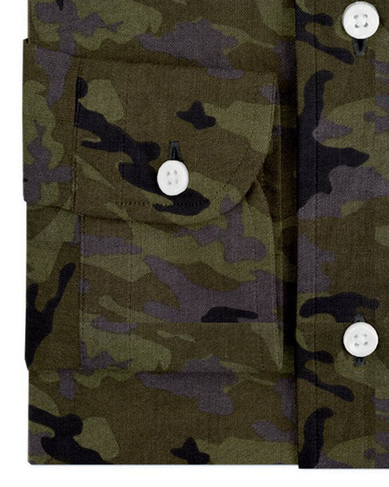 Polo Camouflage Grau Grün