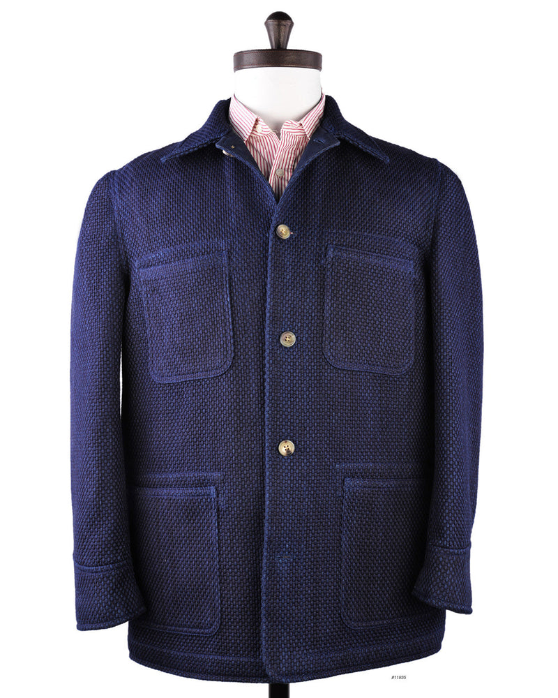 Indigo schwere Sashiko-Jacke