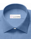 Blaues Business-Hemd: Weich, schwer und knitterfrei