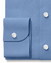 Blaues Business-Hemd: Weich, schwer und knitterfrei