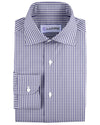 Blau/lila kleiner Gingham-Seersucker