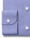 Mid Blue White Dress Stripes