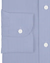 Himmelblaues Kleid Streifen Seersucker