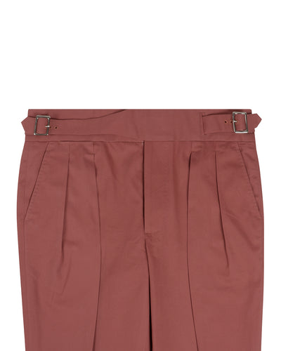 Gurkha Pant in Dugdale Cotton Brick Red Twill