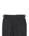 Gurkha Pant in Charcoal Grey 100% Wool Flannel