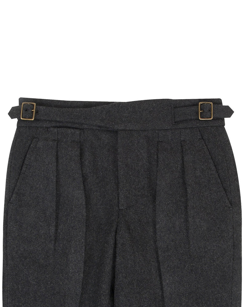 Grauer Wollflanell