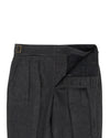 Gurkha Pant in Charcoal Grey 100% Wool Flannel