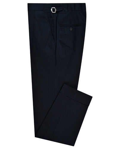 Navy Twill Cotton Dress Pant