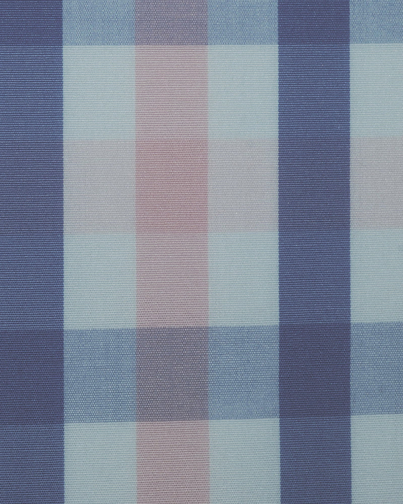Blaues pfirsichfarbenes Tattersall-Hemd
