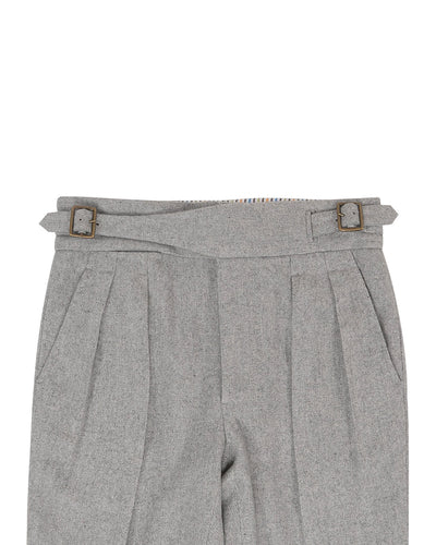 Gurkha Pant in Grey Wool Flannel