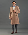Manteau en flanelle fauve Drago 5 % cachemire, 95 % laine
