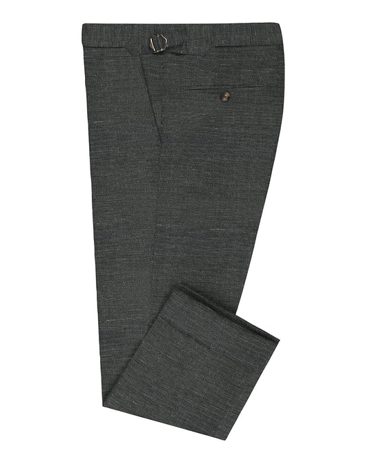 Solbiati Ash Grey Linen Dress Pant
