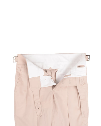 Gurkha Pant in VBC 100% Wool: Beige Twill